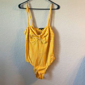 Very cute yellow and white top